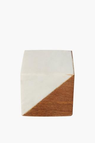 Marble And Wood Square Decor