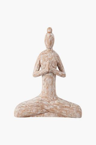 Wooden Yoga Statue