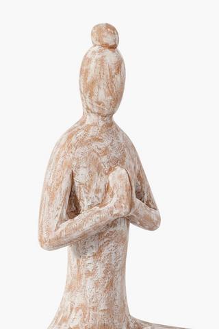Wooden Yoga Statue