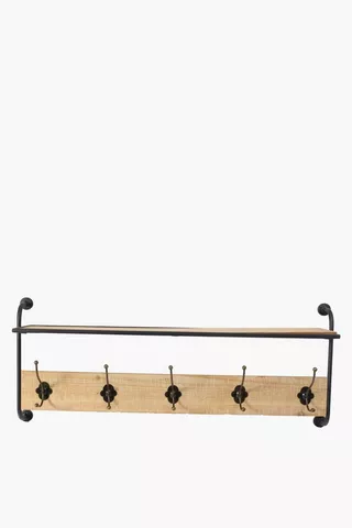 Industrial Wall Hook And Shelf