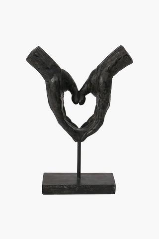 Hand Heart On Plinth