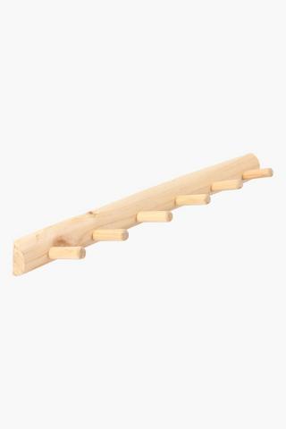 Curved 6 Peg Wall Hook