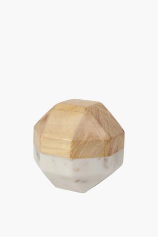 Marble And Wood Cube Decor