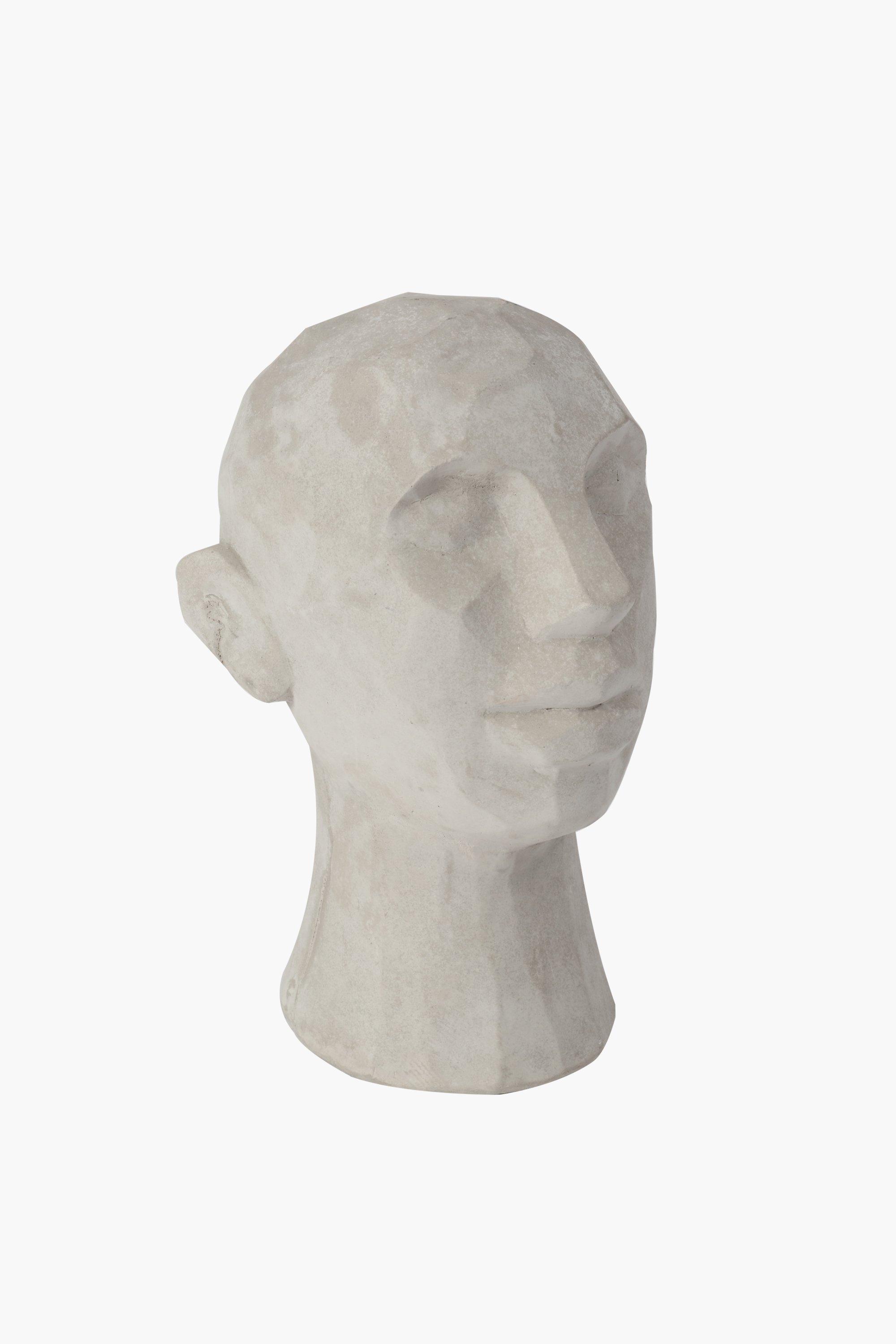 Modernist Cement Head Statue