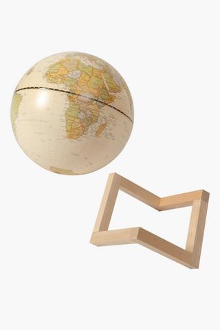 Globe Decor On Wooden Stand