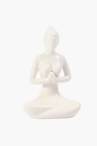 Ceramic Yoga Pose Statue