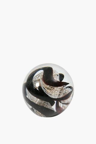 Marble Glass Paper Weight, 10cm