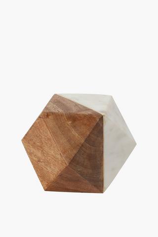 Marble And Wood Hexagon Decor