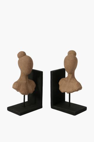 Lady Bun Book Ends