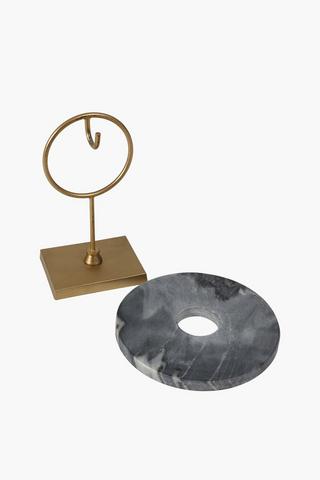 Marble Disc On Plinth