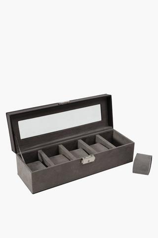 Faux Suede Watch Box