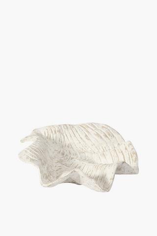 Mango Wood Shell Decor Bowl