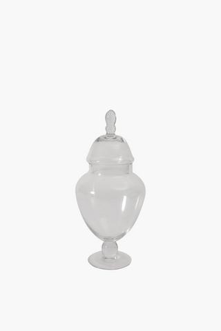 Glass Footed Decor Jar, 35cm