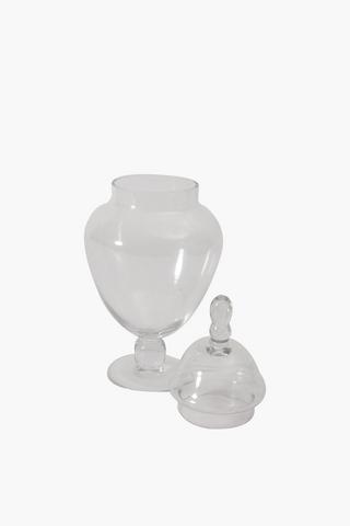 Glass Footed Decor Jar, 35cm