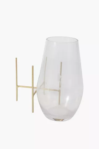 Glass Vase On Stand