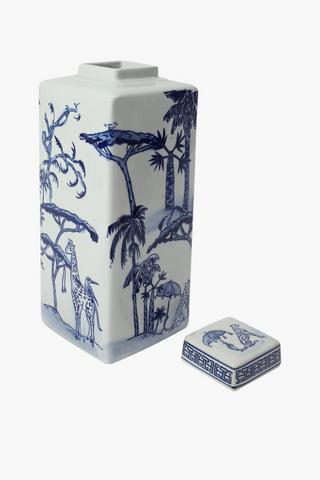 Wildling Delft Ginger Jar