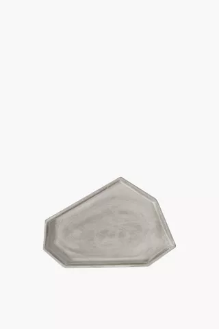 Abstract Cement Decor Tray