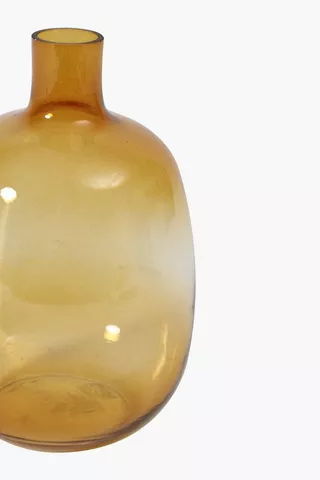 Two Tone Glass Bottle Vase Medium
