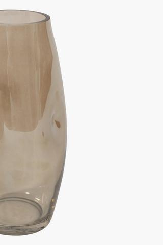 Glass Amber Vase, Medium