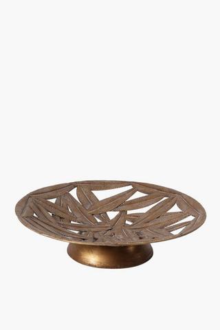 Metal Leaf Decor Plate