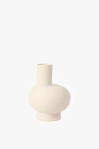 Offset Ceramic Bulb Vase Small