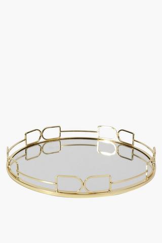Metal Mirror Decor Tray