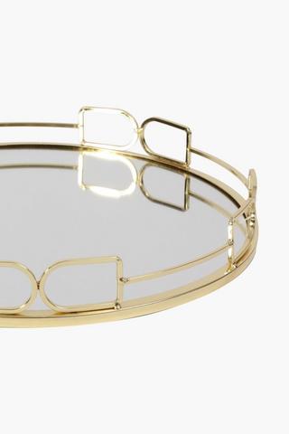Metal Mirror Decor Tray