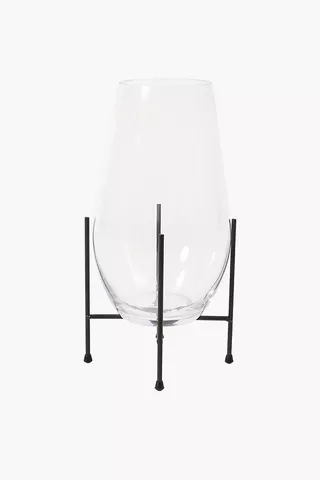 Classic Glass Vase On Stand