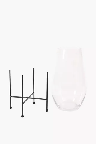 Classic Glass Vase On Stand