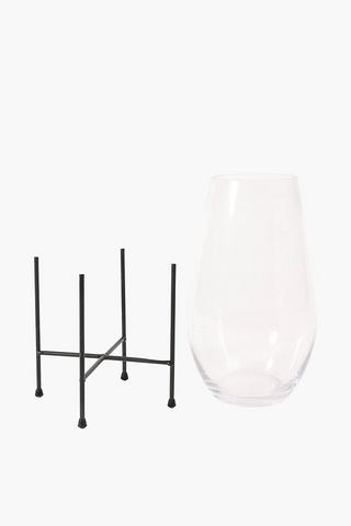 Classic Glass Vase On Stand