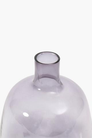 Smokey Glass Vase 17x25cm