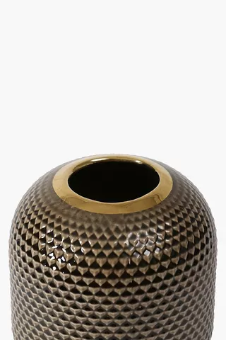 Wild Ceramic Scaled Vase, 11x28cm