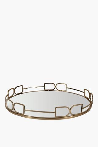 Metal Mirror Decor Tray