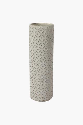 Mosaic Glass Cylinder Vase