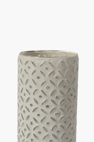 Mosaic Glass Cylinder Vase