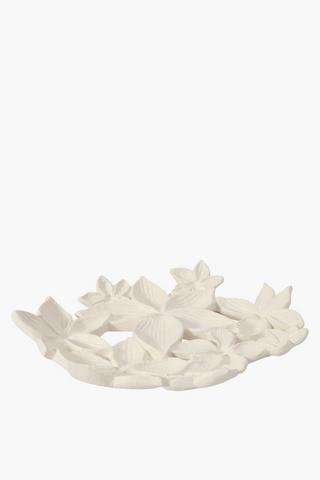 Ceramic Flower Decor Tray