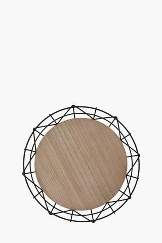 Metal And Wood Decor Tray