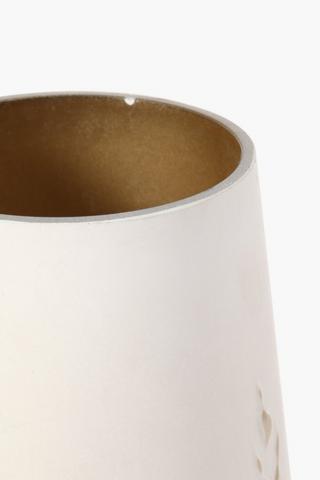 Fern Embossed Glass Vase 155x26cm