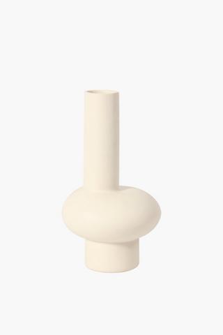Offset Ceramic Bulb Vase Large