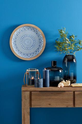 Floral Metal Decor Plate