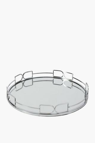 Metal Mirror Decor Tray