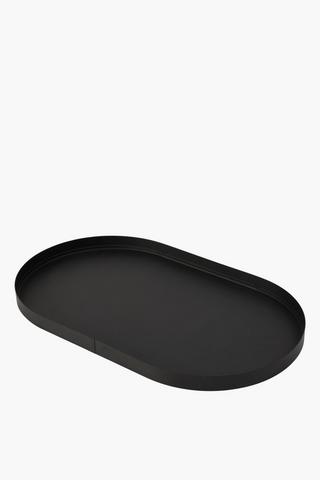 Metal Oval Decor Tray