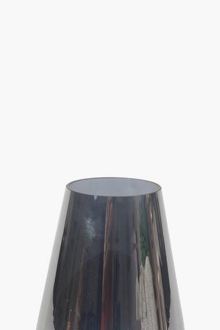 Metallic Two Tone Glass Vase
