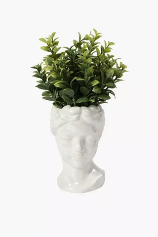 Greenery In Ceramic Agatha Pot