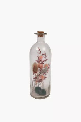 Meadow Flowers In Glass Bottle