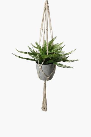 Macrame Hanging Fern, Large