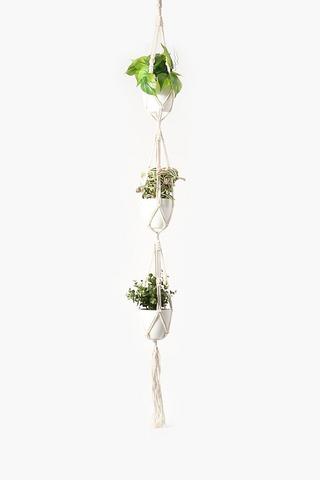 3 Tier Macrame Hanging Planter, 160cm

