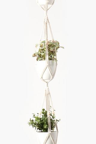3 Tier Macrame Hanging Planter, 160cm
