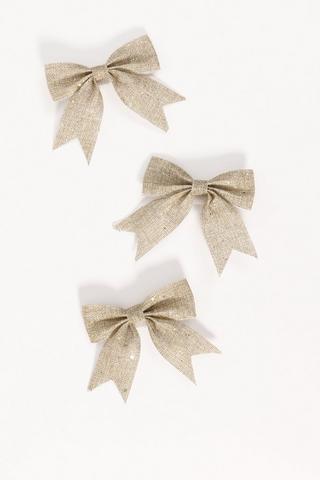 3 Pack Glitter Bows
