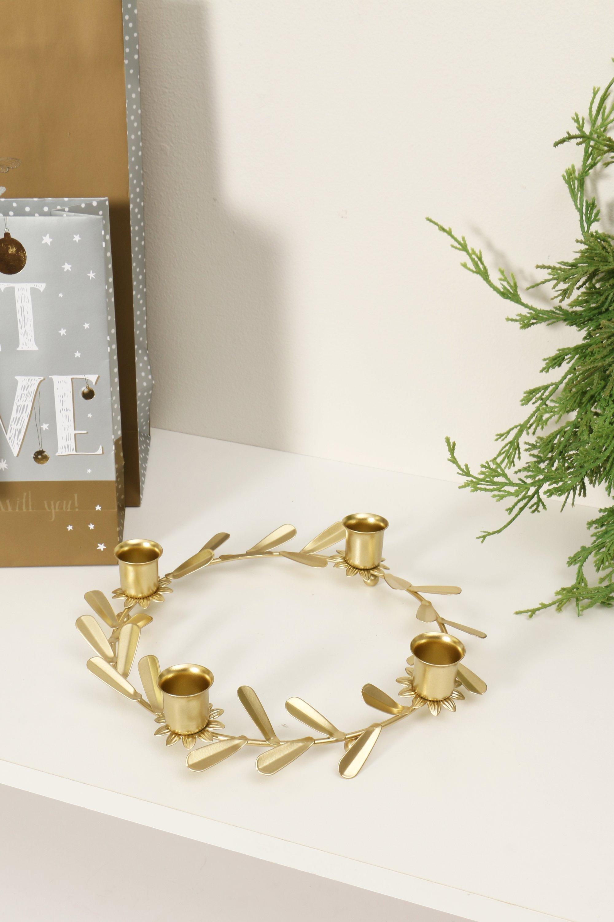 Wreath Dinner Candles Holder